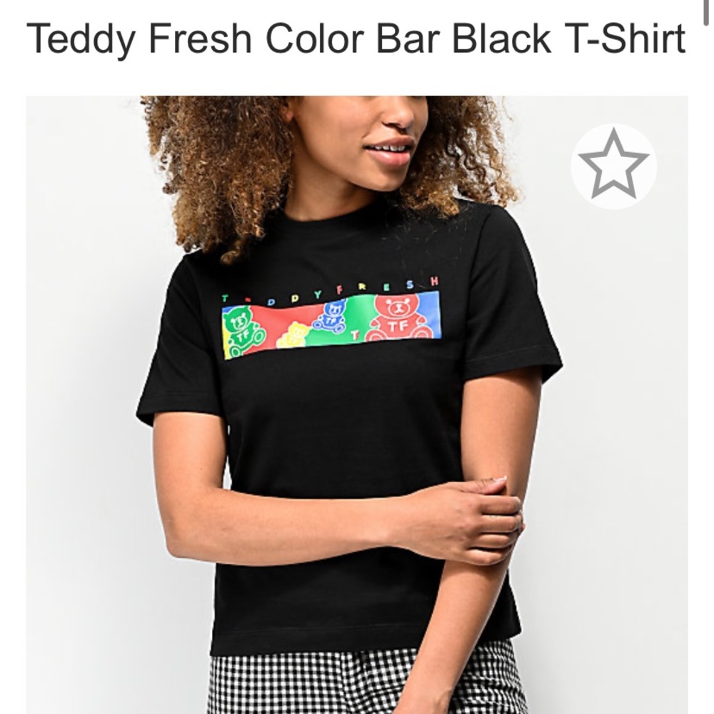 TEDDY FRRSH COLOR BAR BLACK TEE
